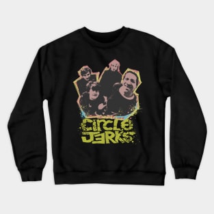 Circle members jerks  punk design Crewneck Sweatshirt